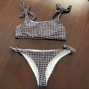 Zaful Gingham Bikini Set